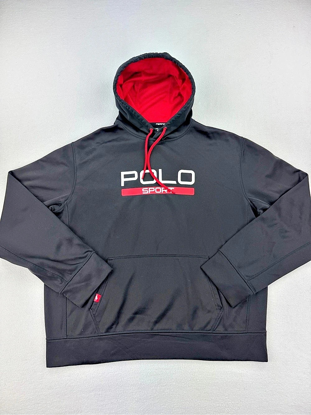 Polo Sport Ralph Lauren Mens Black Thermovent Pullover Hoodie Mens Size XL